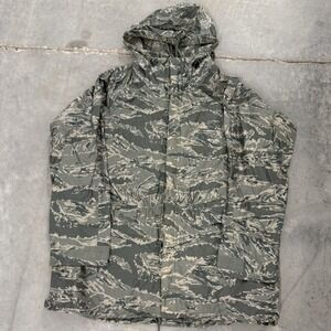 US Air Force Tiger Stripe Camo Parka Hooded Military Jacket Digital Camouflage